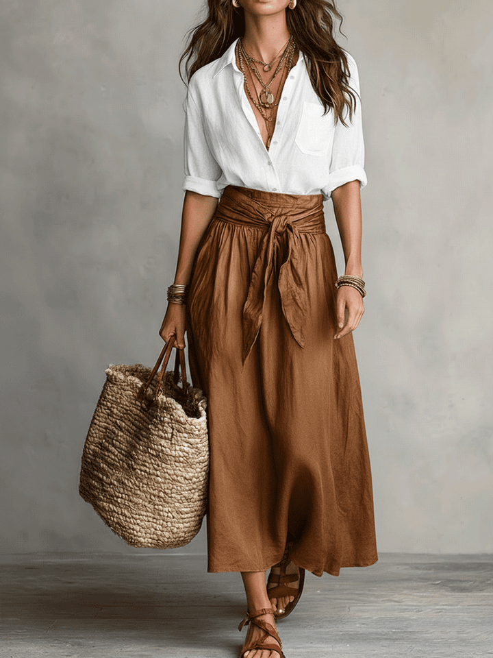 Matilda – Colour-Block Shirt & Trouser Set