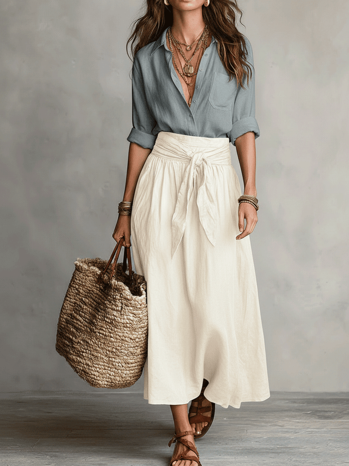 Matilda – Colour-Block Shirt & Trouser Set