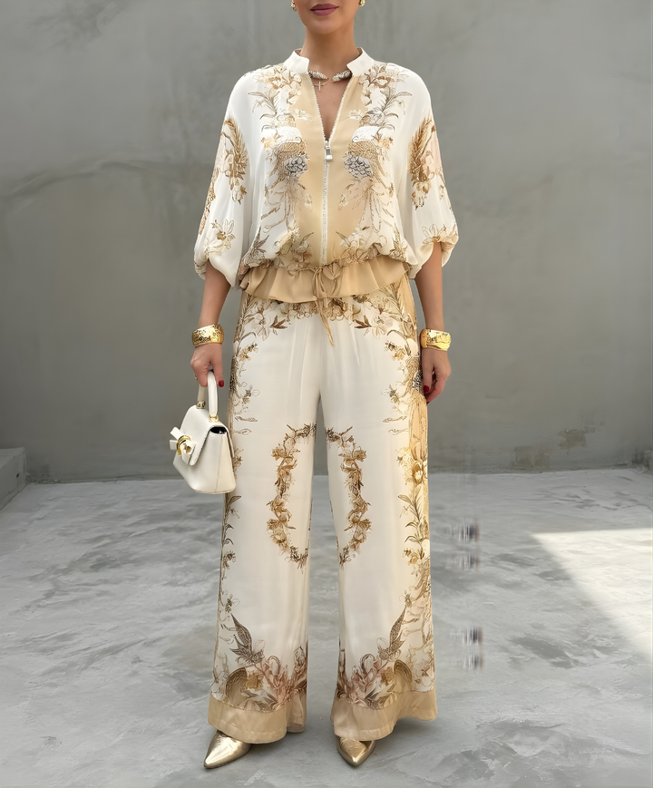 Leila – Floral Trouser Suit Set
