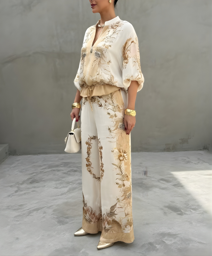 Leila – Floral Trouser Suit Set