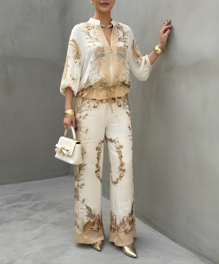 Leila – Floral Trouser Suit Set