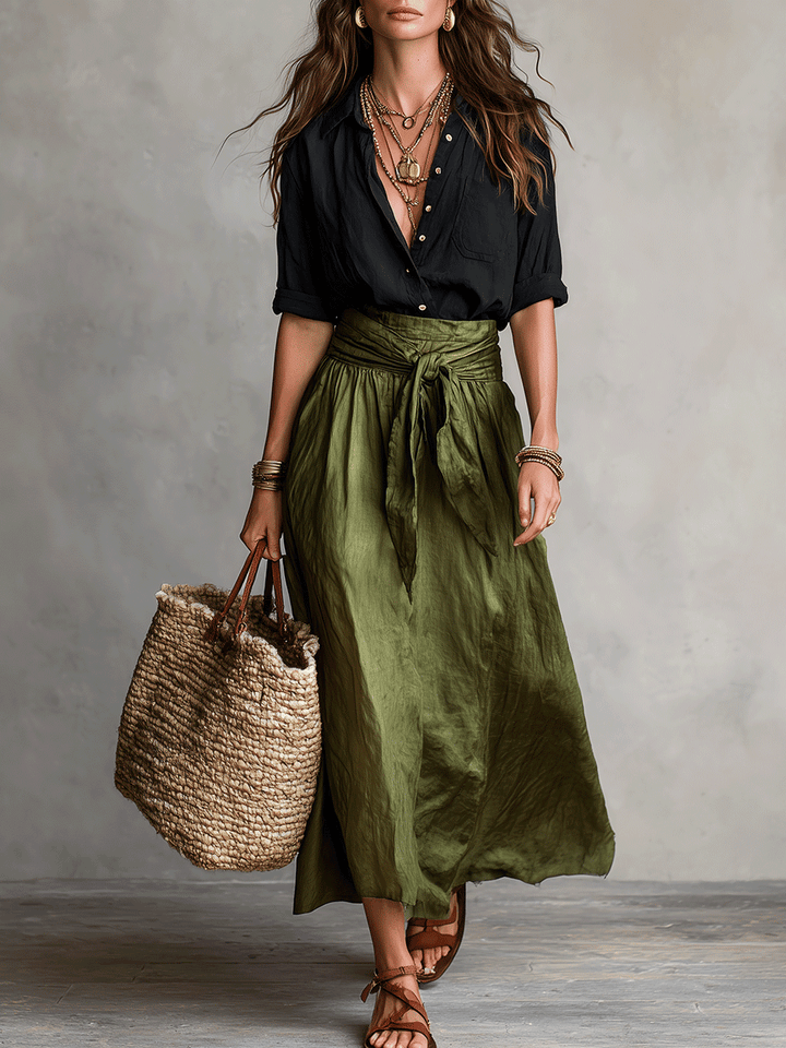 Matilda – Colour-Block Shirt & Trouser Set