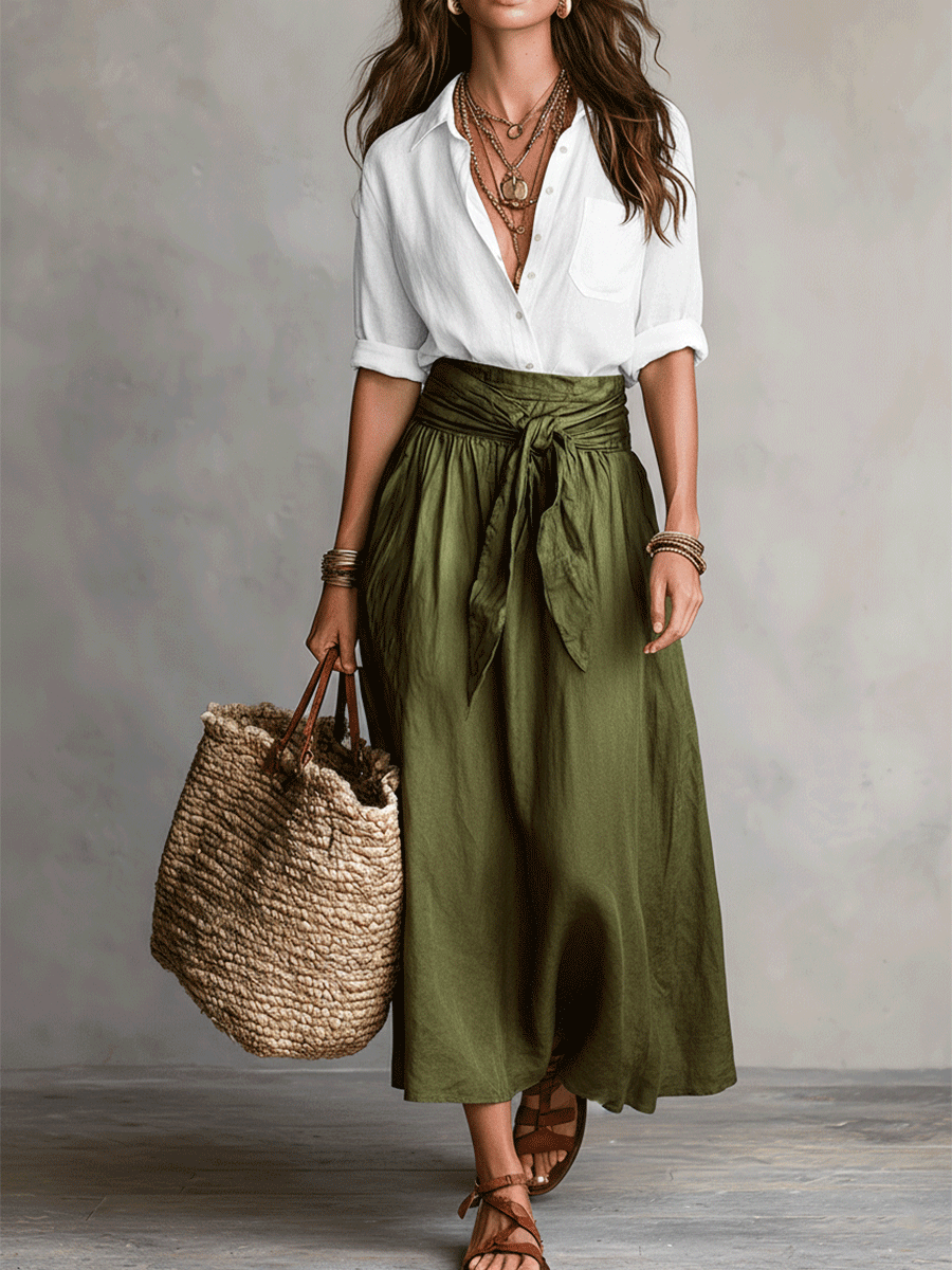 Matilda – Colour-Block Shirt & Trouser Set