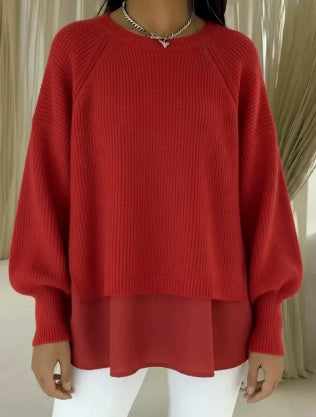 Adelyn – Faux Two-Piece Velvet Top