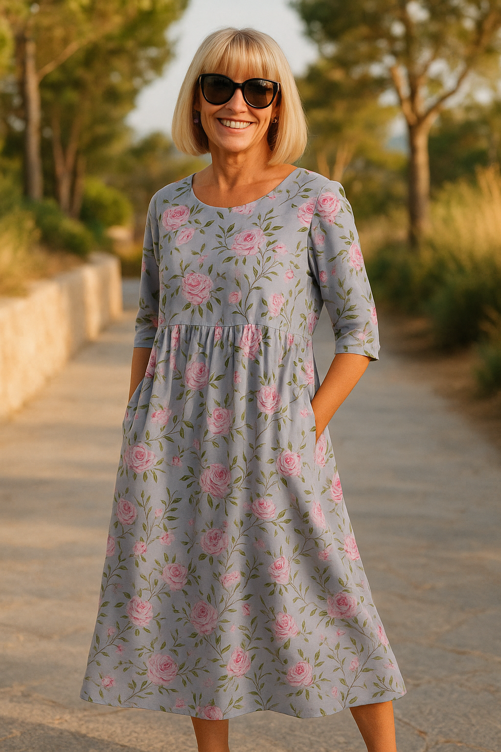 Eliza – Women's Relaxed Geometric Dress