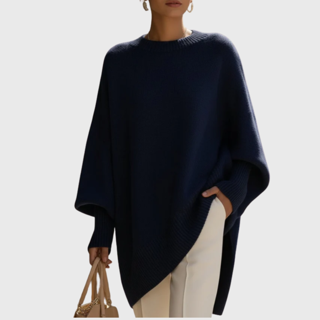 Oversized Poncho Knit Pullover