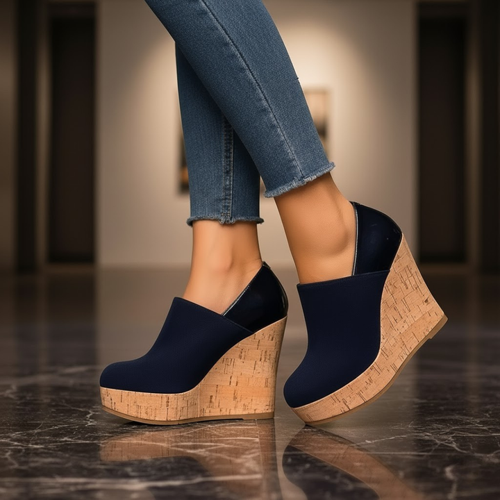 Serenity – Suede Wedge Pump