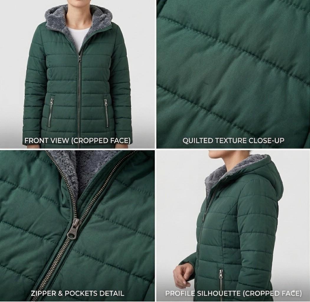 Nova – Hooded Check Puffer Jacket