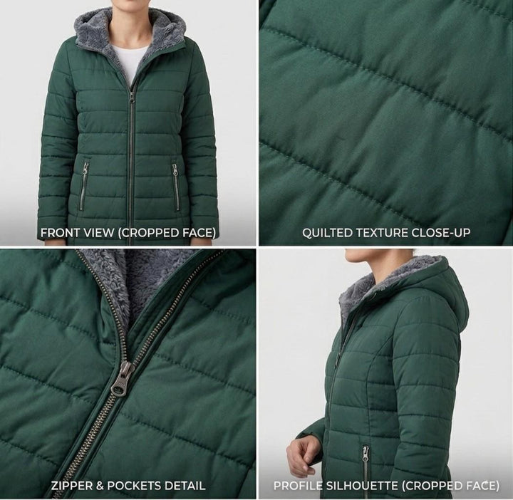 Nova – Hooded Check Puffer Jacket