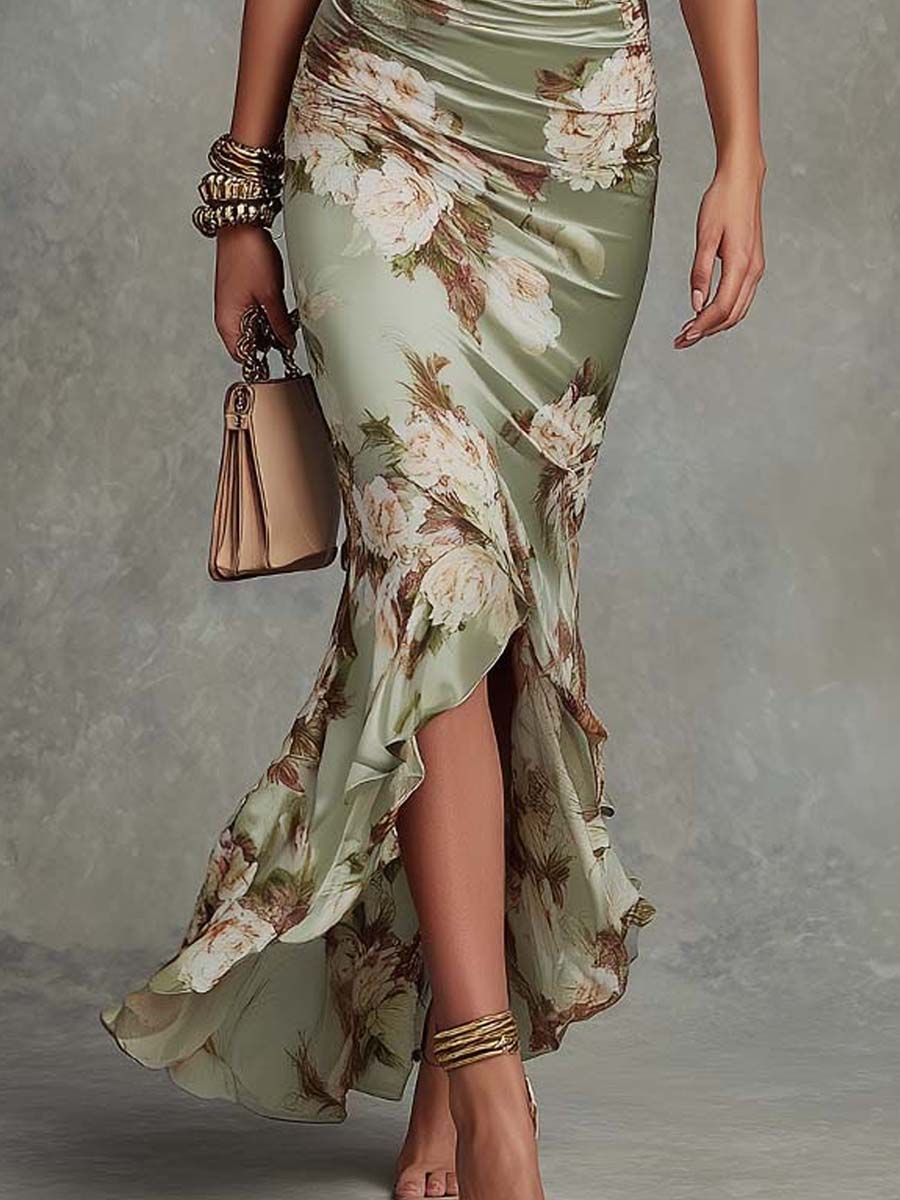 Osyra – Fitted Print Midi Dress