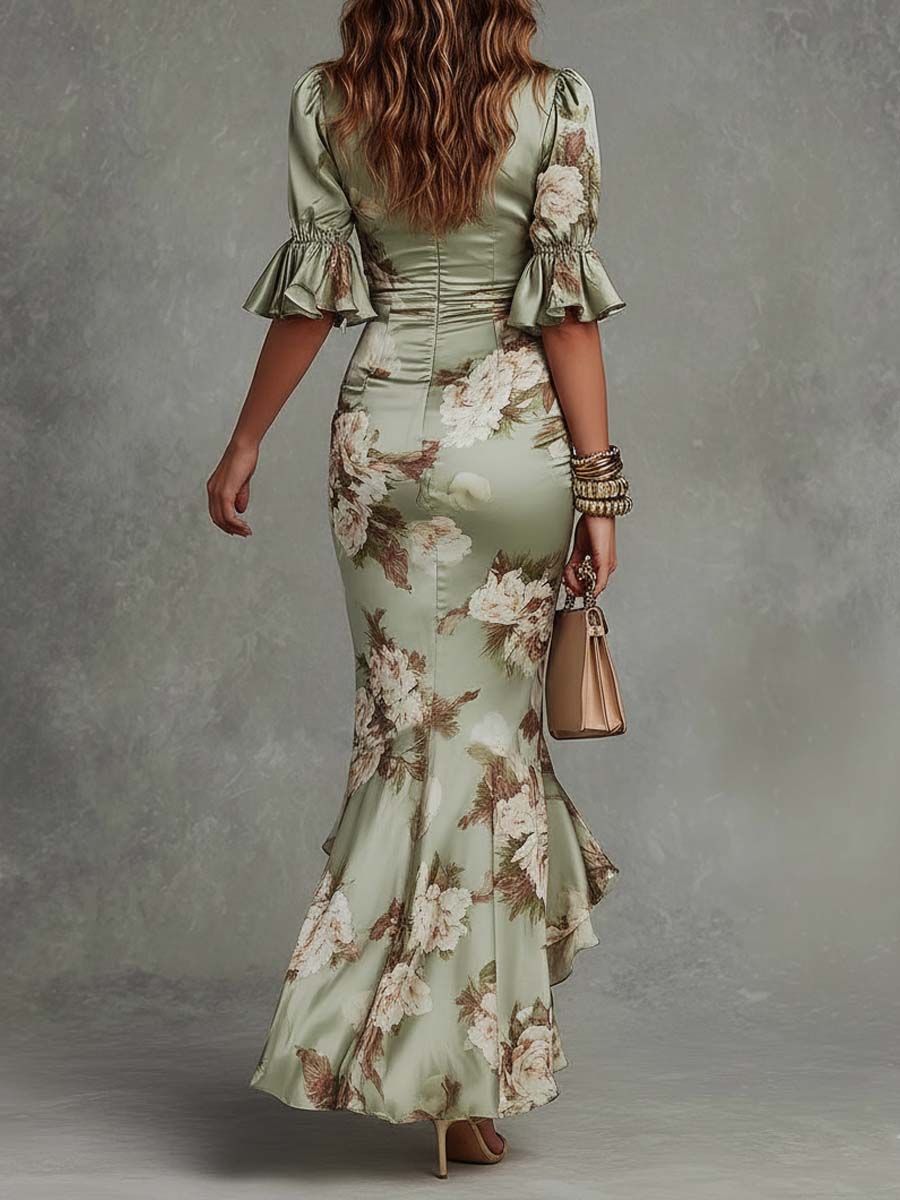 Osyra – Fitted Print Midi Dress