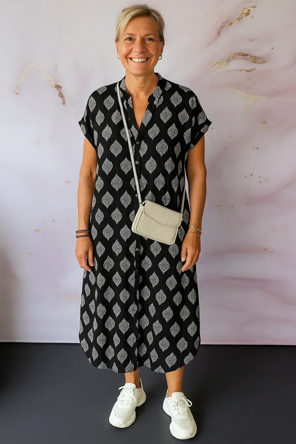 Elena – Colour-Block Midi Dress