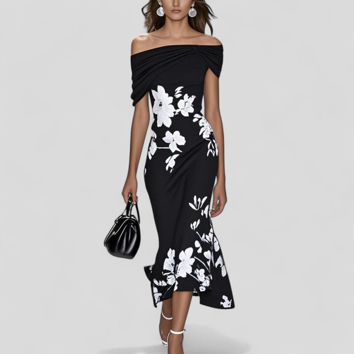 Floral Off-Shoulder Midi Dress