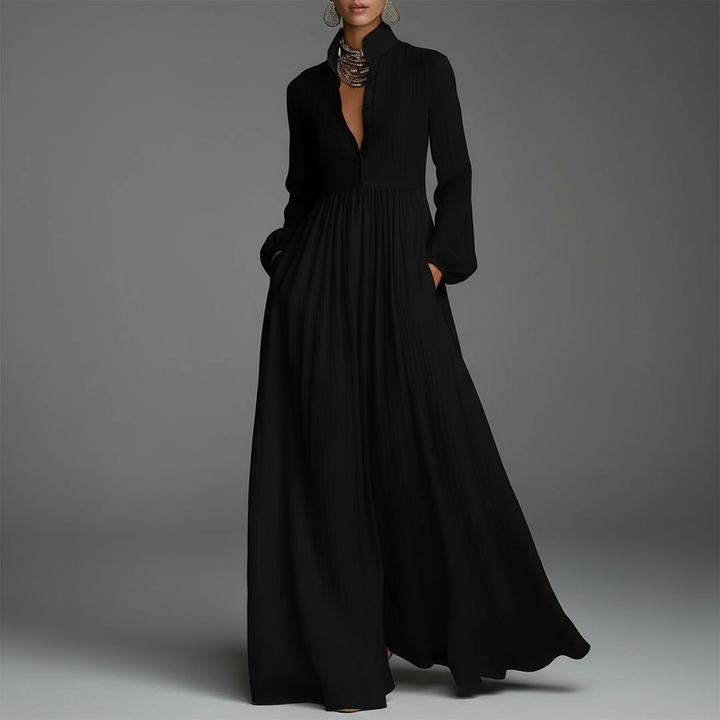 Lantern Sleeve Maxi Dress