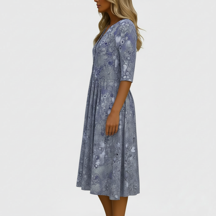 Paisley & Pocket Midi Dress