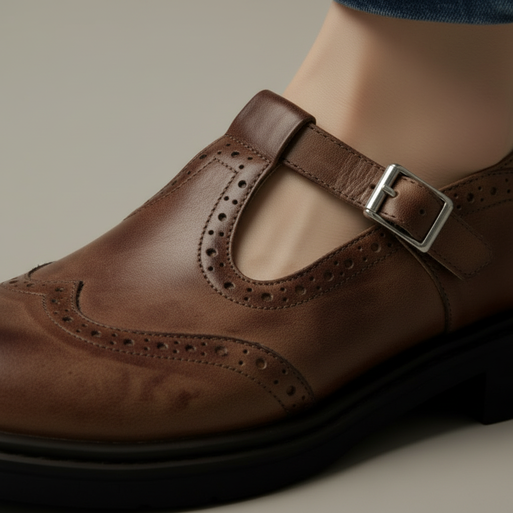 Celeste Brogue T-Bar Loafer