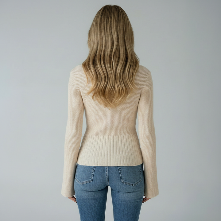 Ribbed Knit Square Neck Top