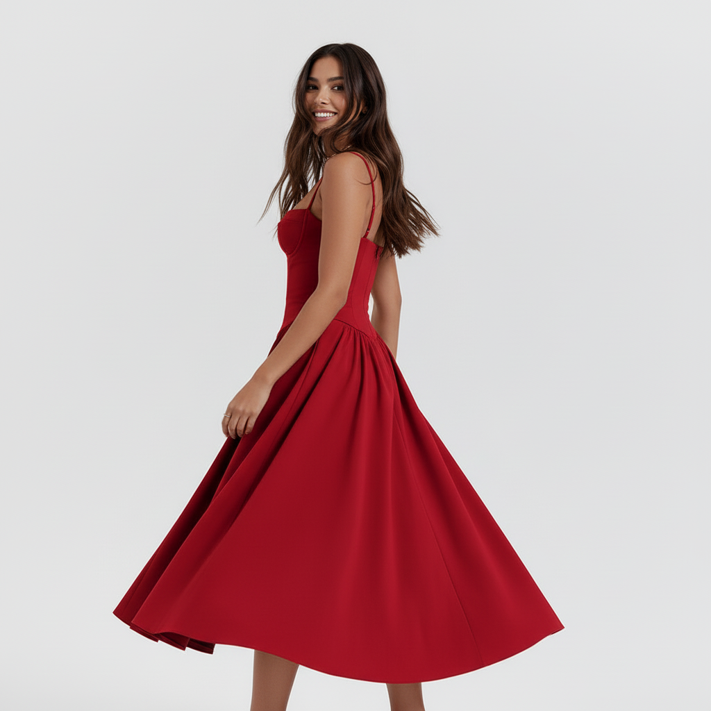 Aria Bustier Midi Dress