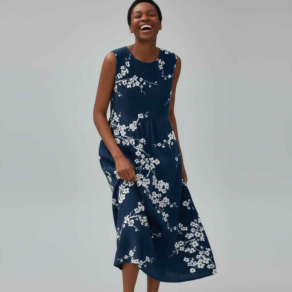 Mila Floral Print Midi Dress