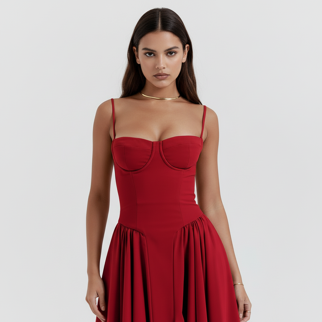 Aria Bustier Midi Dress