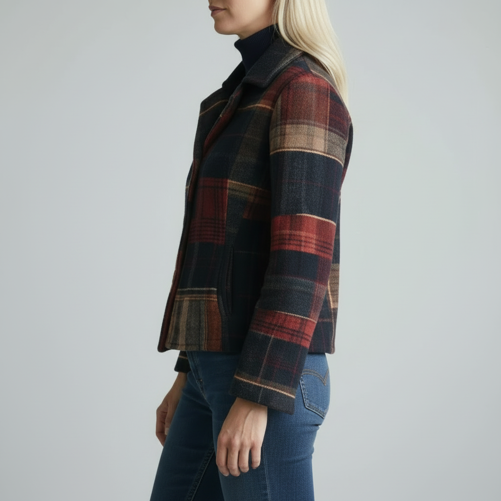 Patchwork Plaid Jacket