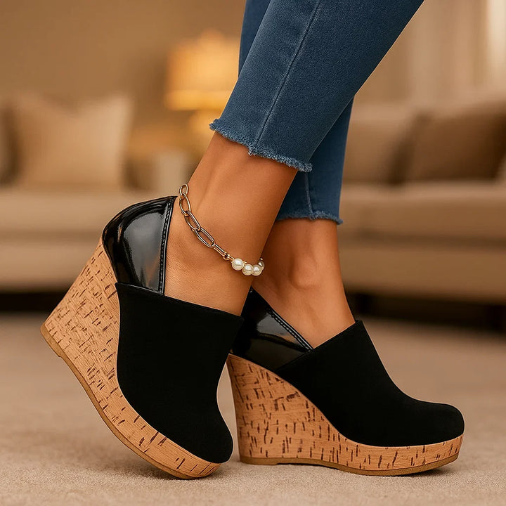 Serenity – Suede Wedge Pump