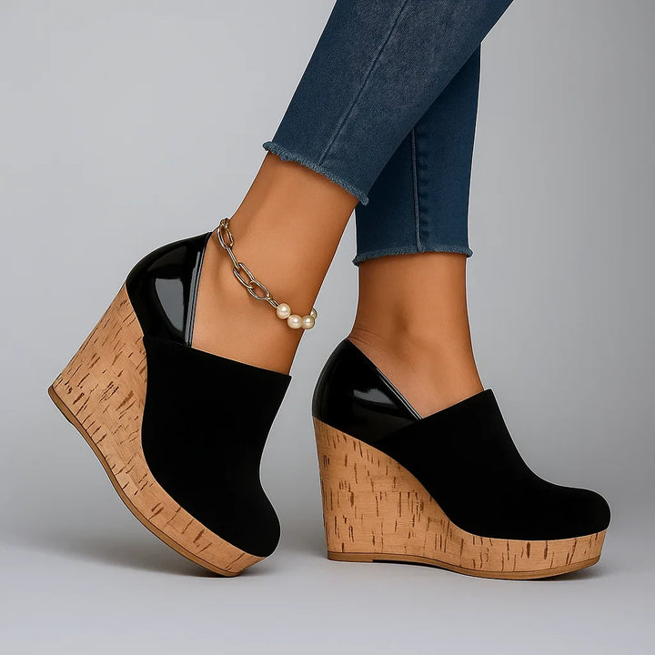 Serenity – Suede Wedge Pump