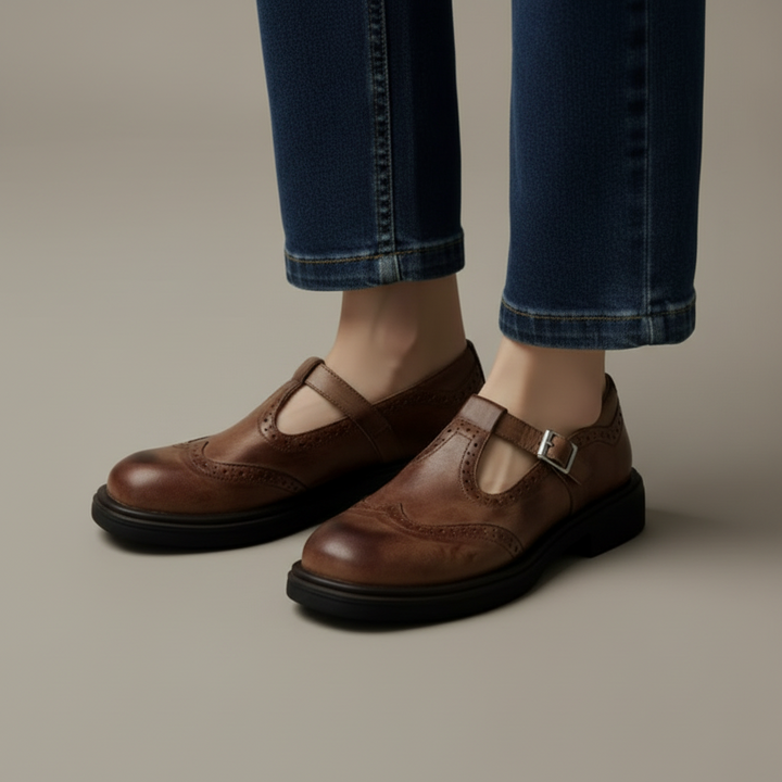 Celeste Brogue T-Bar Loafer