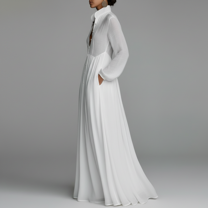Lantern Sleeve Maxi Dress