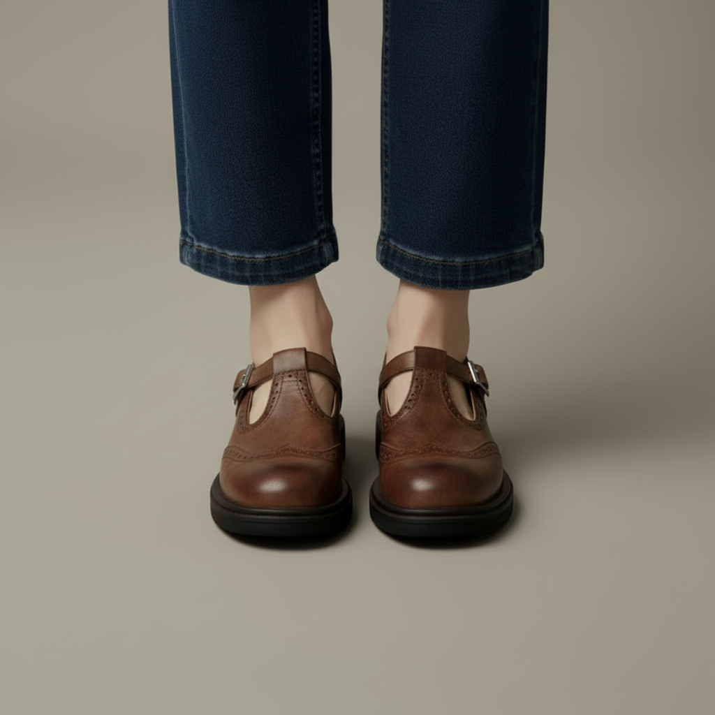 Celeste Brogue T-Bar Loafer